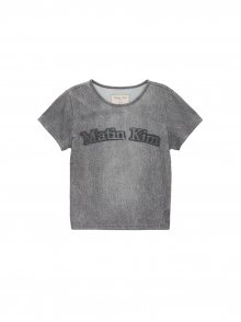 MATIN WASHED PRINT CROP TOP IN BLACK