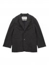 RAW CUT CHECK BLAZER FOR WOMEN IN CHARCOAL