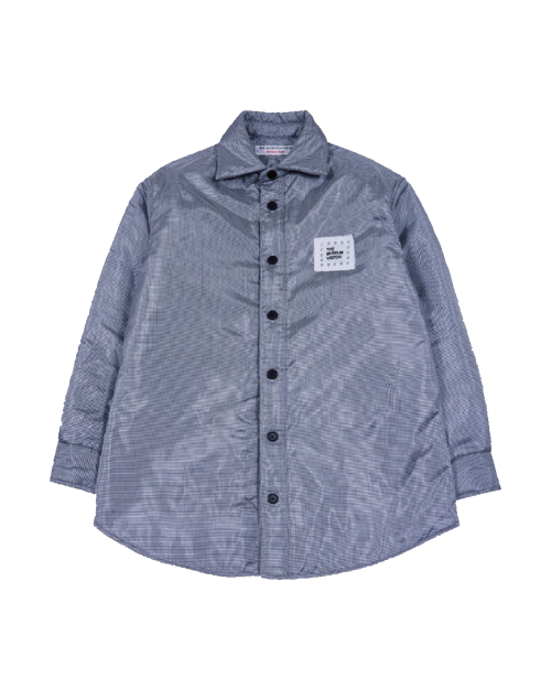 CUBIC LOGO STITCHED PADDED SHIRTS (BLACK)