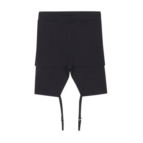 KNIT BIKER SHORTS BLACK BP2LG001