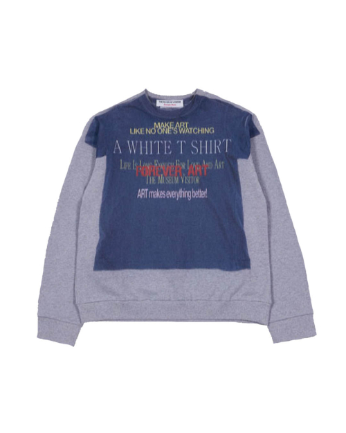 LETTERING T-SHIRTS PRINTED SWEATSHIRTS (GREY)