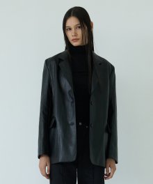 Leather Tailoring Jacket_Black