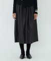 Glossy Long Skirts_Black
