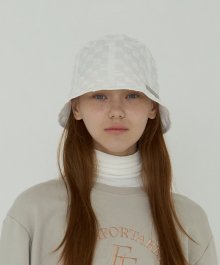 Quilted Bucket Hat_White