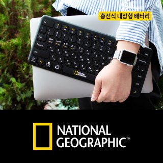 내셔널지오그래픽 디지털(NATIONAL GEOGRAPHIC DIGITAL) NGM-BWK 블루투스 무선 키보드 연속사용70h 내장배터...