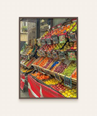 사바이사바이(사바이사바이) 유럽시리즈 아트 포스터 [A2/마켓] 과일가게