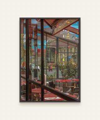 사바이사바이(사바이사바이) 유럽시리즈 아트 포스터 [A2/레스토랑&카페] 빨간오토바이...