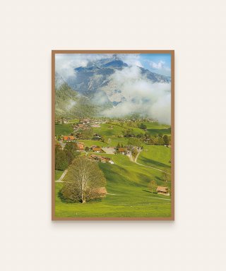사바이사바이(사바이사바이) 유럽시리즈 아트 포스터 [A3/자연] 스위스 납작나무 le...