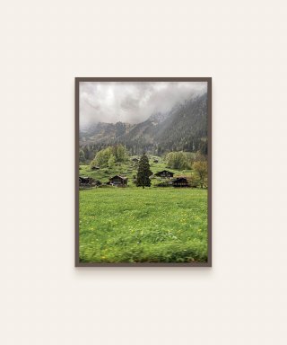 사바이사바이(사바이사바이) 유럽시리즈 아트 포스터 [A4/자연] 스위스 비오는 날 숲...