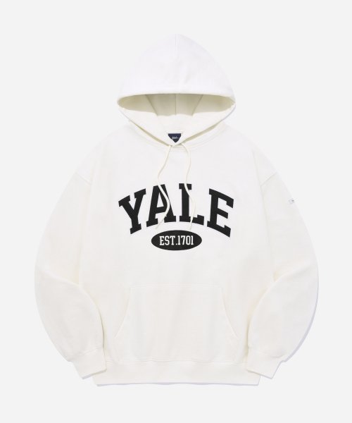 MUSINSA | YALE (24SS) 2 TONE ARCH HOODIE IVORY