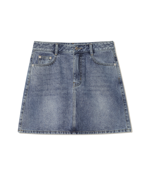 오아이오아이 컬렉션() 컴포트 데님 미니 스커트_블루 상품 이미지