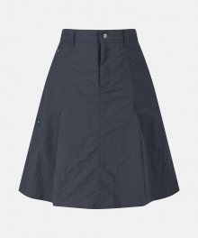 Nylon Zip Skirt Charcoal