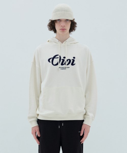 오아이오아이 컬렉션() 컬리 아플리케 후드_화이트 상품 이미지