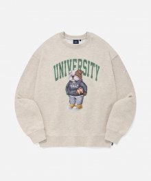 (24SS) UNIVERSITY DAN SWEATSHIRT OATMEAL