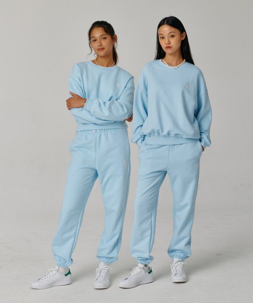 MUSINSA PAPERBOY Set Women s PBC Sweat Set Sky Blue