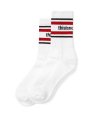 T Logo Striped Socks White