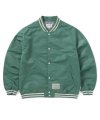 Satin Varsity Jacket Green