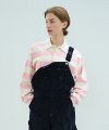 stripe rugby shirt(womens) pink