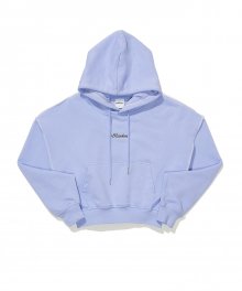 (W) STITCH CROP HOODIE PUPPLE