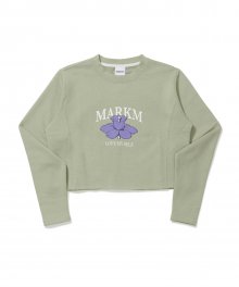 (W) CROP CUTTING T-SHIRTS MINT