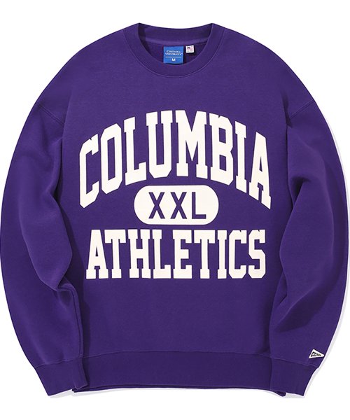 컬럼비아 유니버시티(COLUMBIA UNIVERSITY) XXL OVERSIZE LOGO FLEECE SWEATSHIRTS 빈티지퍼플 - 사이즈 & 후기 | 무신사
