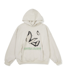 BUTTERFLY OVER HOODIE Ivory