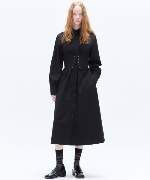 해바이해킴(HAE BY HAEKIM) CORSET SHIRT MAXI DRESS _BLACK - 사이즈 & 후기 | 무신사