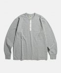 브론슨(BRONSON) Vintage Long Sleeve Henley Shirt Grey