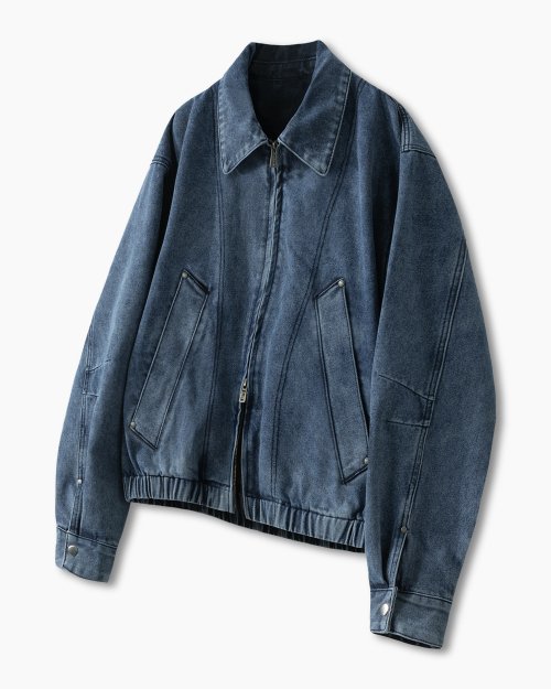 Двусторонняя укороченная джинсовка Light Indigo