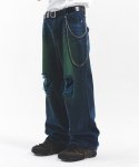 메인부스(MAINBOOTH) Color Washing Damage Pants(BLUE)