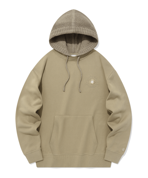Оверсайз худи-свитшот из трикотажа Beige