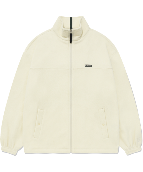 MUSINSA | COVERNAT fleece zip-up jacket ivory