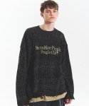 메인부스(MAINBOOTH) Fragile Club Damage Sweater(BLACK)