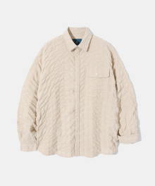 Bumpy Corduroy Two Pockets Shirt S115 - Swan Beige