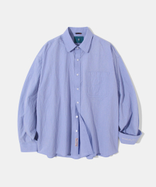 Double Out Pocket Big Overfit Shirt S128 - Ash Purple