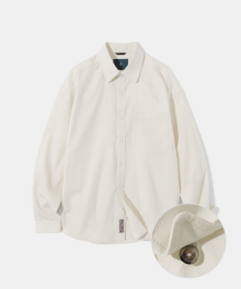 Double Stitch Button-Down Semi Oversized Fit Shirt S129 - Off White