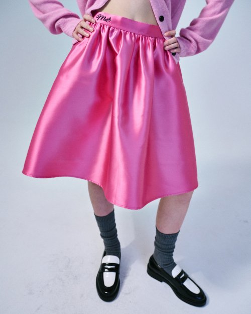 MUSINSA公式 | MARDI MERCREDI VOLUME MIDI SKIRT CRAPE_PINK NAVY