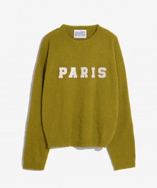 PARIS BRUSHED WOOL PULLOVER KNIT (OLIVE)