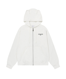 MOSAIC ODOLLY HOODIE ZIP UP - WHITE