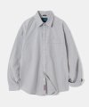 Unrelenting Cut Pocket Semi Oversized Fit Shirt S131 - Light Gray