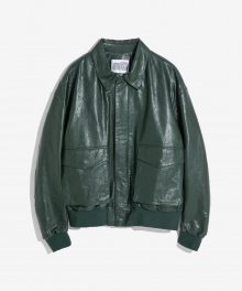 ECO LEATHER A2 JACKET (GREEN)