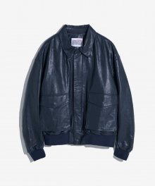 ECO LEATHER A2 JACKET (NAVY)