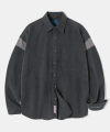 Shouldering Twill Big Oversized Fit Shirt S132 - Black Denim
