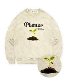 덤블 오버핏 그래픽 스웨트셔츠 맨투맨 [Planter] 오트밀