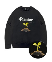 덤블 오버핏 그래픽 스웨트셔츠 맨투맨  [Planter] 블랙