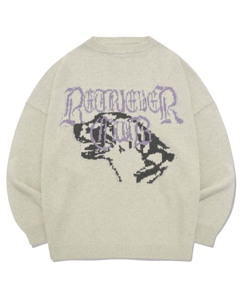 OLD LETTERING LOGO KNIT CREWNECK [IVORY]