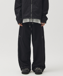 Tunnel String Pants - BLACK