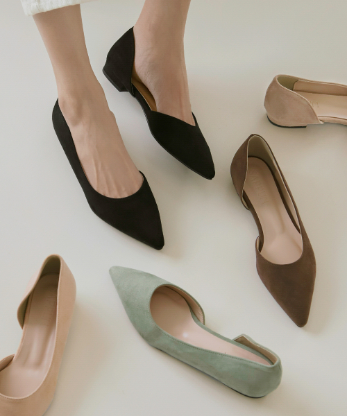 Ligadin Suede Flat Shoes (1.5cm)