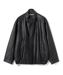 insulation leather jacket black