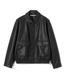 A-2 leather jacket black washed